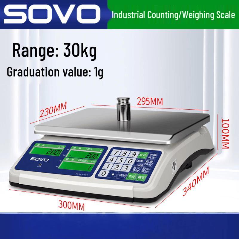 OLOEY 30kg/1g Rechargeable Industrial Scale