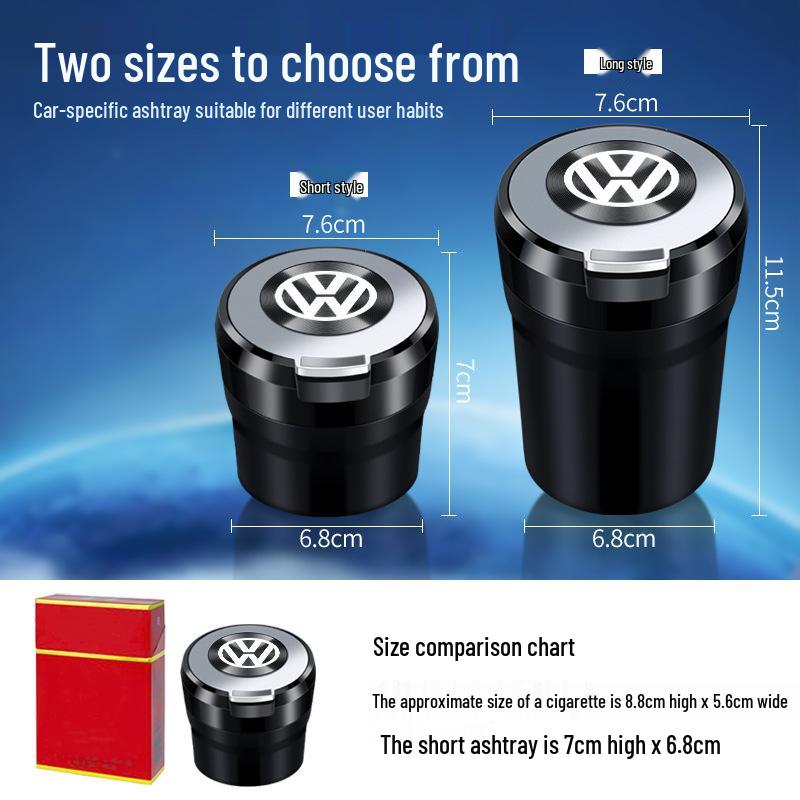 Universal Car Ashtray for VW Lavida, Sagitar, Bora, Magotan, Passat, CC, Tiguan L, and Tayron.