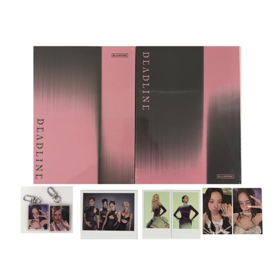 (Gegenseitiger Nutzen) BLACKPINK DEADLINE 3. Mini-Album PINK Version. + SCHWARZE Version. SET Acryl Schlüsselanhänger Polaroid Selfie Fotokarte