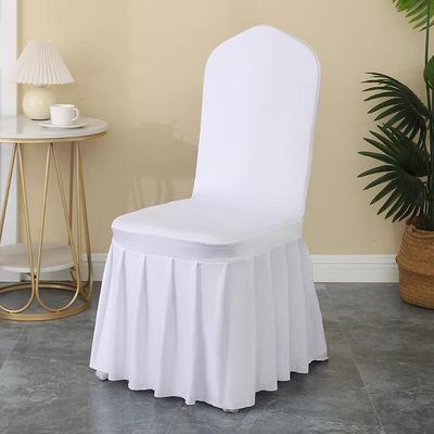 Chair Cover Dining Chair Cover Wedding Seat Case Skirt Elastic Chair Cover Meeting Stretchable Chair Protector Cover