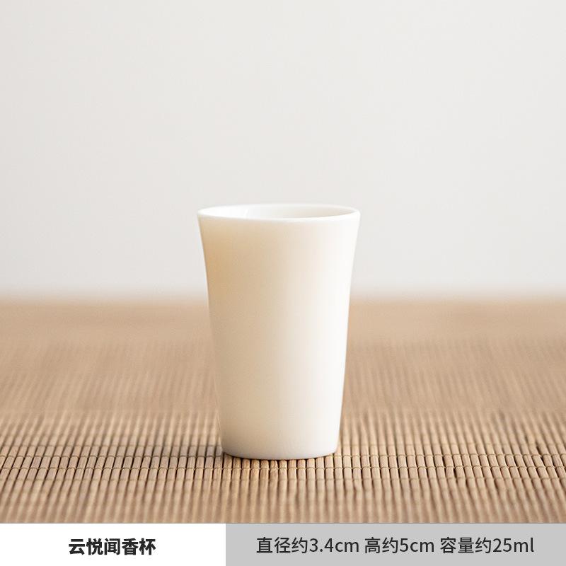 Weiße Porzellan-Teetasse Schafsfett-Jaspis Chinesische Kleine Teeverkostungs-Teegeschirr-Tasse Duft-Teetassen Kung Fu Tassen-Set