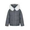 Mujer Otoño Invierno Color Sólido Acolchado de Algodón Grueso Abrigo Chaqueta con Capucha Cálido Piel Real