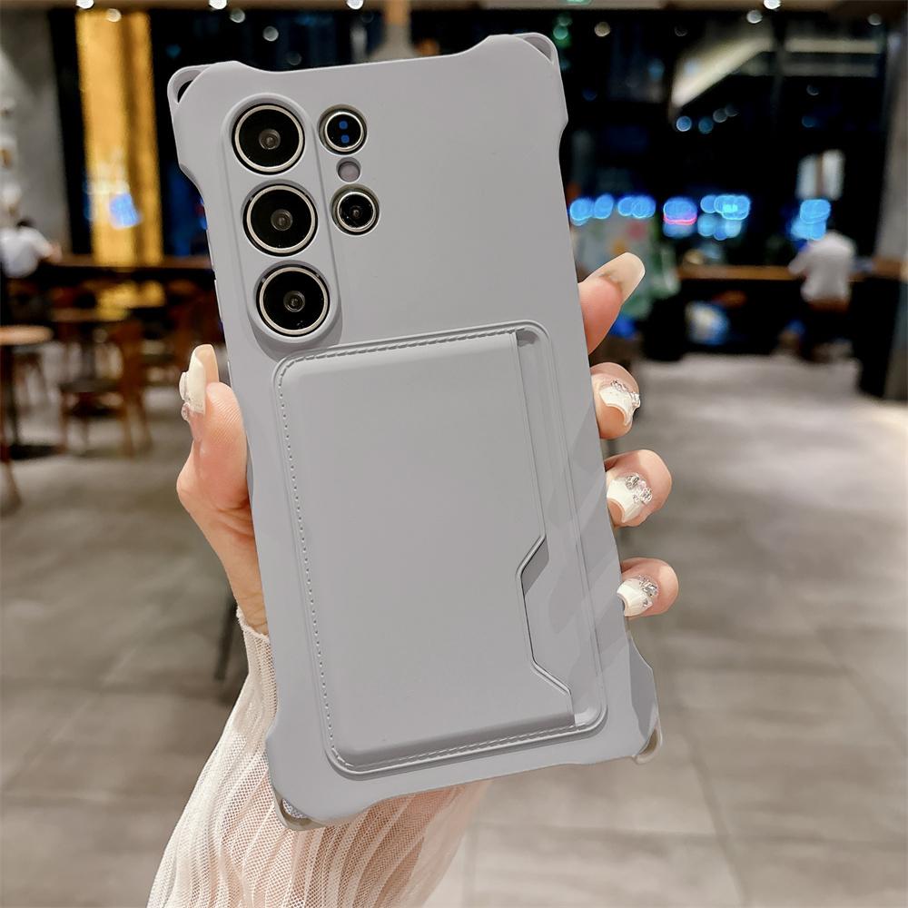 Luxury Shockproof Liquid Card Slot Wallet Case for For Samsung Galaxy S24 S23 S22 Ultra Plus FE A54 A14 A34 A15 5G Matte Armor Cover