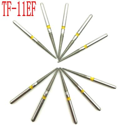 10 stuks/doos tandheelkundige diamantboren FG 1,6 mm hogesnelheidsboren voor tanden bleken tandartsgereedschap TF-11EF