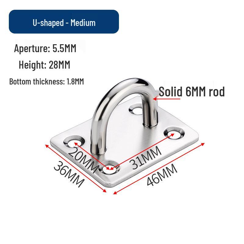 Jinrongda Heavy-Duty Stainless Steel Ceiling Hook for Fans