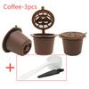 Refillable Reusable Nespresso Coffee Capsule Reutilisable Nespresso Pods with a Spoon a Brush Plastic Coffee Spoon for Cafe Bar