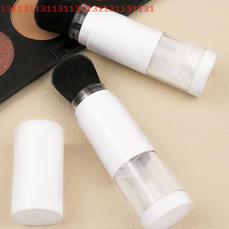 Multi-functional 2 In 1 Foundation Brush Makeup Brush Empty Travel Blush with Refillable Loose Powder Bottle Makeup Beauty Tools