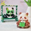 Non-Toxic Diy Cute Panda Shape Micro Model Building Blocks Set City Creativity Zoo Animal Mini Bricks Toys For Children Kid Gift