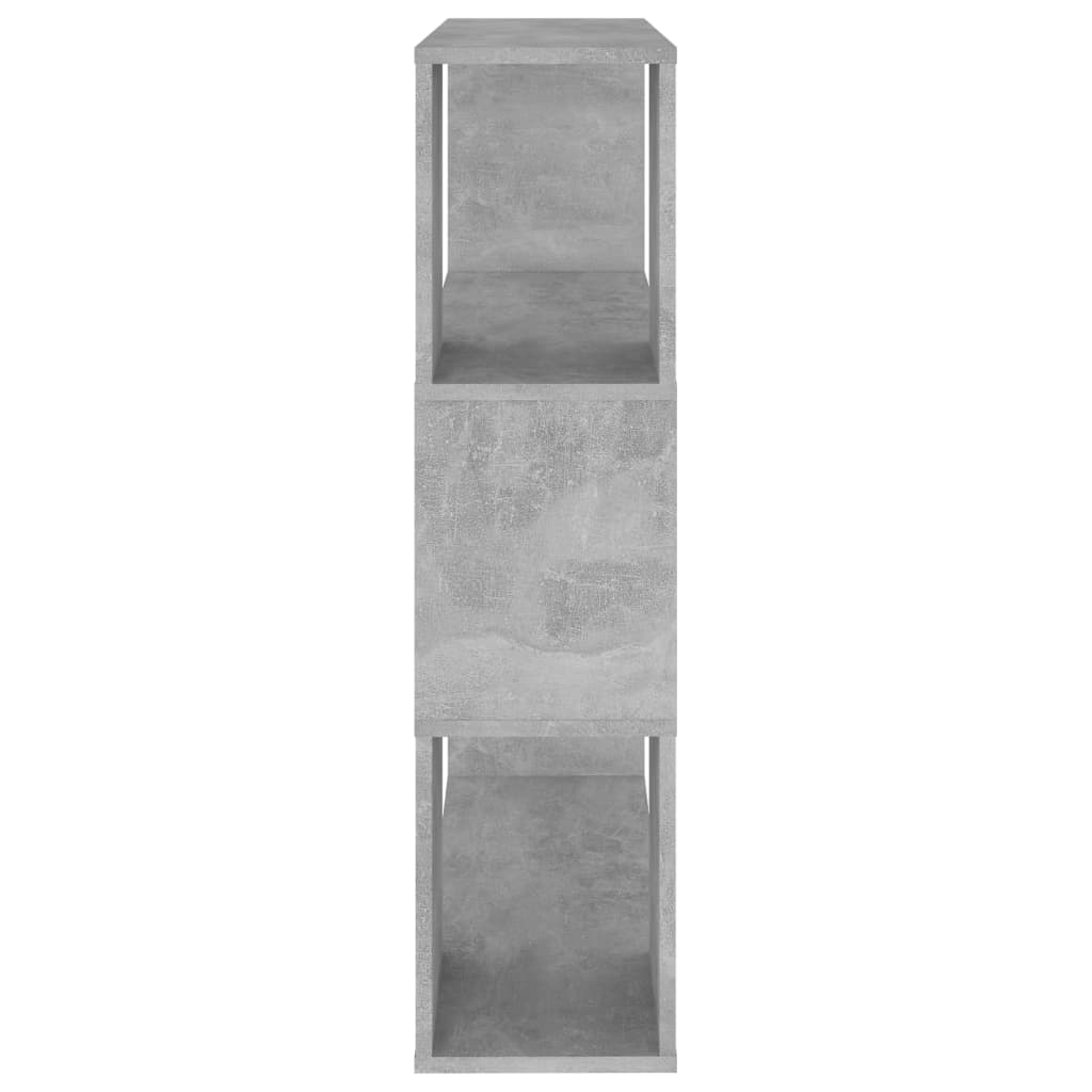 Bookshelf Room Divider Concrete Grey 80 x 24 x 94 cm Wood Based Material