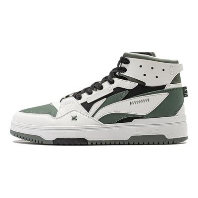 Li Ning Mountain Original 2.0 Ikdienas Daudzpusīgi Augstpapēžu Skrituļdēļa Apavi Vīriešu Kedas Balts Zaļš AGCT291-2