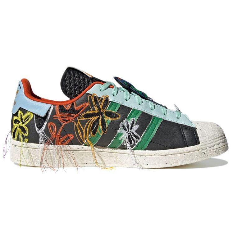 Sean Wotherspoon X Adidas Superstar Super Earth - Black Unisex Sneakers Core-Black Bright-Yellow Green GX3823