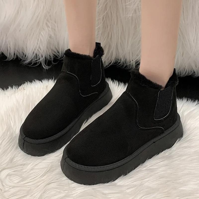 Fashion 2024 New Winter Women Boots High-top Thickened Plush Warm Snow Boots Women Simple Versatile Comfortable Cotton Shoes for Women