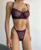 Sexy Lace Lingerie Push-up Bra With Thong Stockings Set French Lingerie
