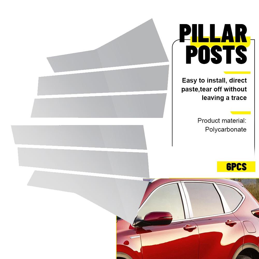 Silvery Car Window Trim Covers Center Film Column B C Pillar Posts Sticker Car Accessories For HONDA CRV 2017-2022 Plated
