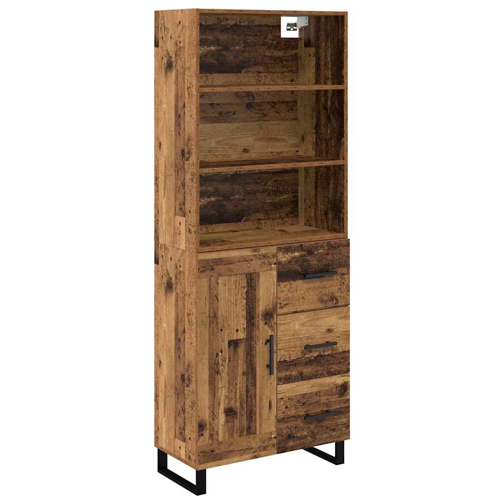 Highboard with Drawers 2 Pcs Reclaimed Wood Effect Particleboard