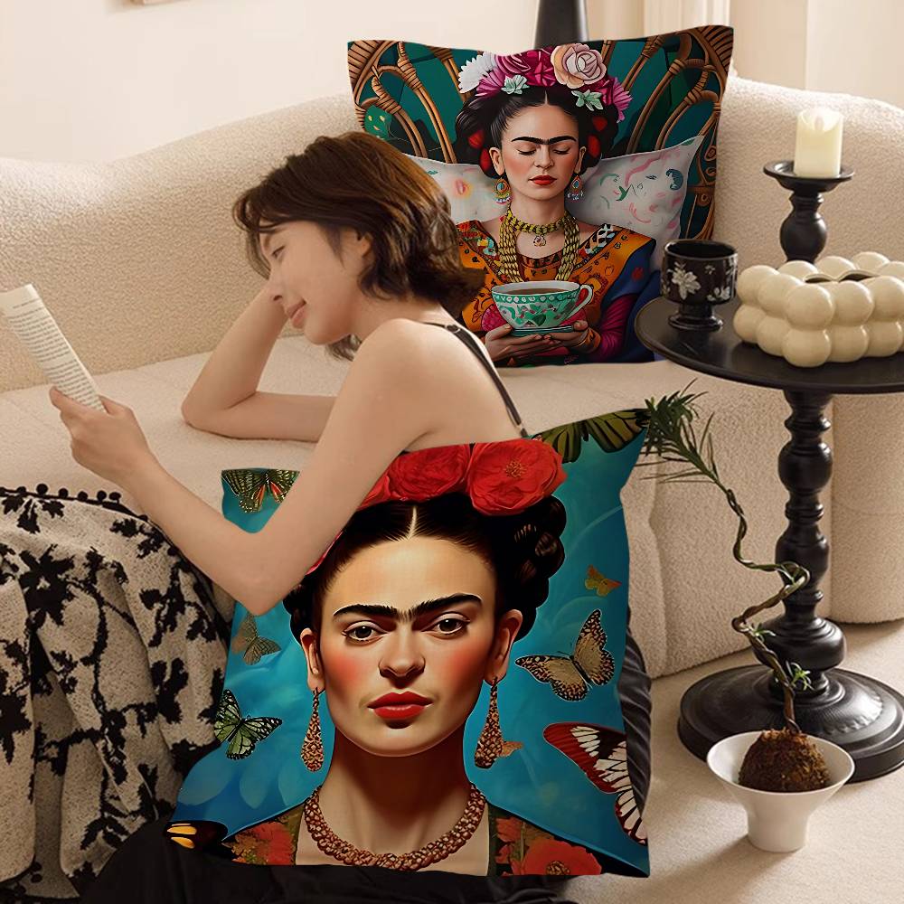F-Frida K-Kahloes Art Pillow Cushion Cover Pillowcase Living Room Sofa Home Decor Customized