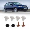 Front Trim Fastener Clips Metal Plastic Screw White