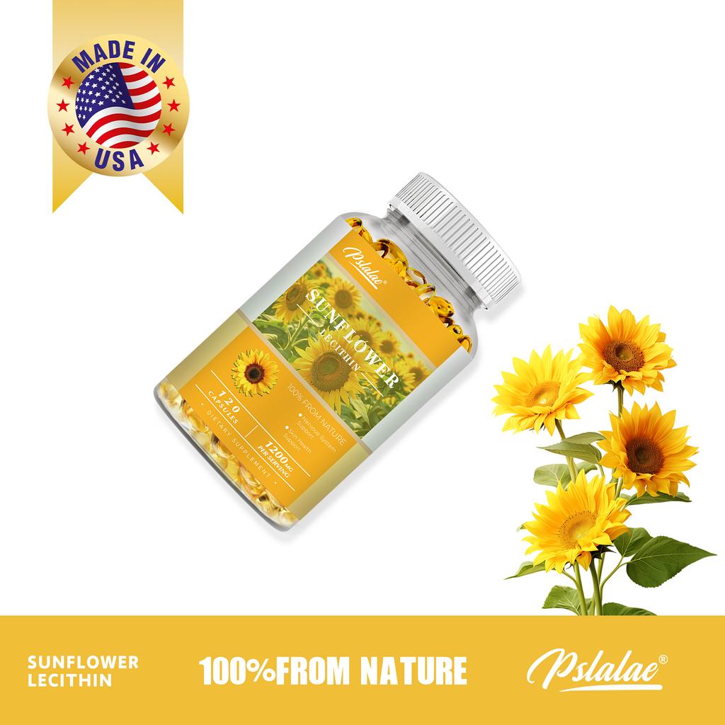 Sunflower extract capsules, each serving contains 1200 mg, a potent formula suitable for both men and women.