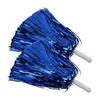 2 Stück Cheerleader-Pompons mit Kunststoffgriff, bunte Metallic-Folien-Pompons für Cheerleader, temperamentvolle Sport-Tanz-Aufmunterungs-Requisiten für Frauen