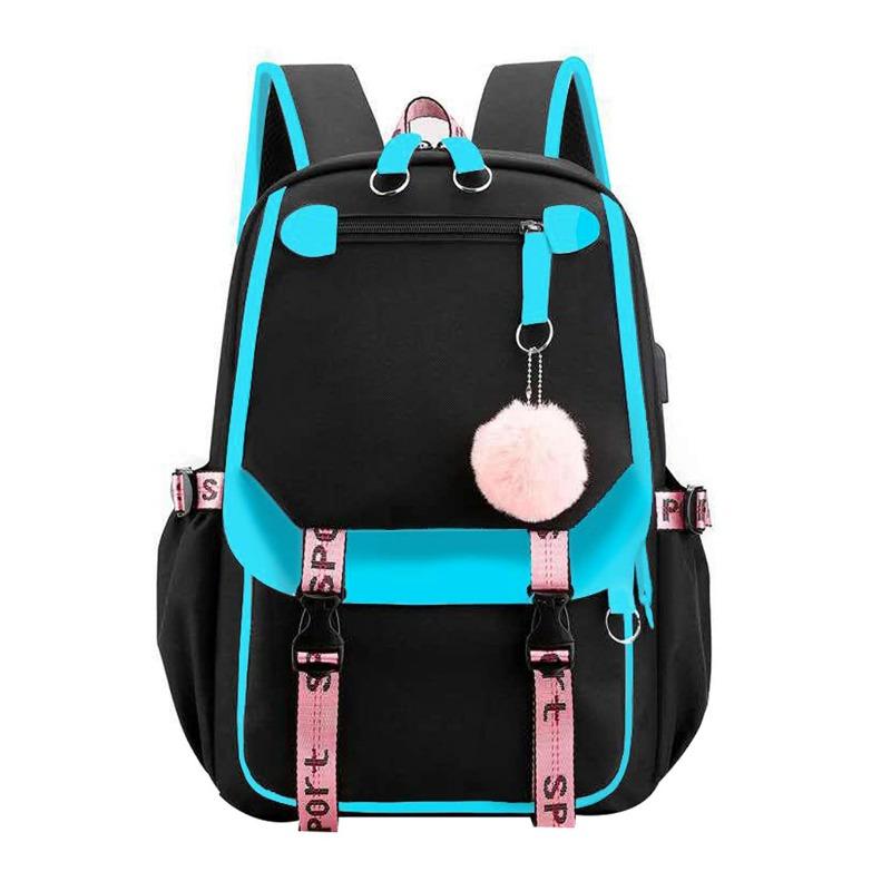 New student schoolbag casual large capacity backpack primary school junior high school high school usb charging backpack