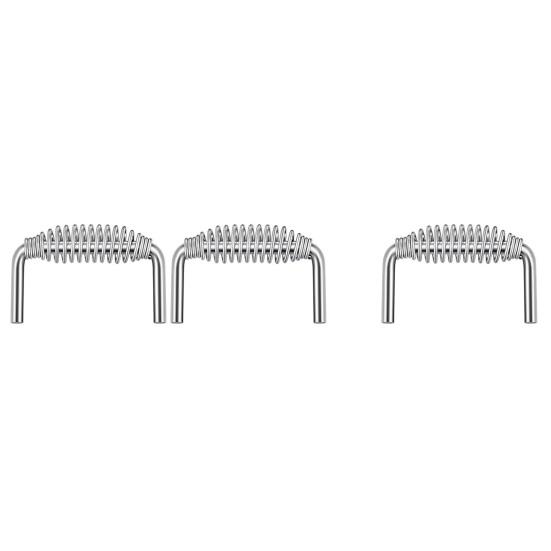 Stainless Steel Spring Handle for BBQ Grills Heavy-Duty Welding Replacement Grip Rust-Resistant 6 Inch Grill Handle for Trailers Firepits