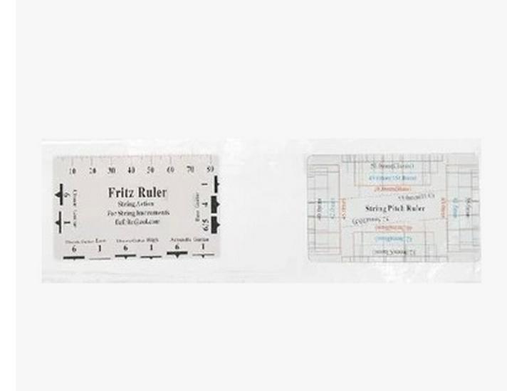 String Height & Pitch Measuring Caliper + Guitar Fritz Ruler Card
