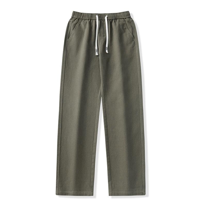 Mingge | Retro trend pure cotton tooling casual pants men's ins trendy brand simple and versatile straight trousers