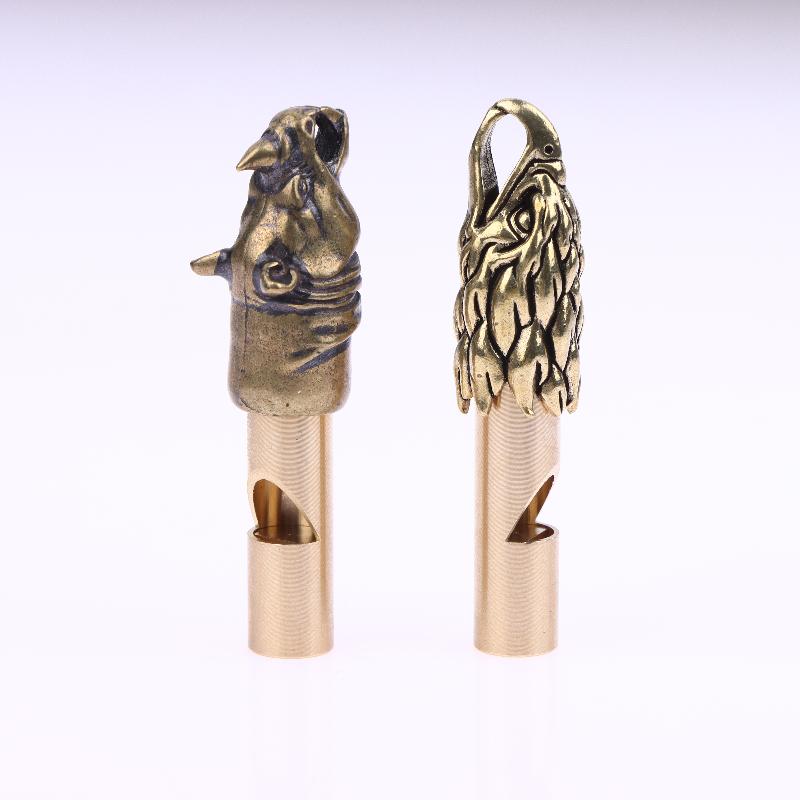 Pure Brass Whistle Keychain Outdoor Gear Bamboo Node Dragon Head Judge Whistle Competition Survival Competition Outdoor Goods