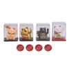 4PCS Lucky Cat Waving Arm Set 2 Inch Solar Powered Wealth Welcoming Fortune Cat Statue Decor for Home Car Dashboard