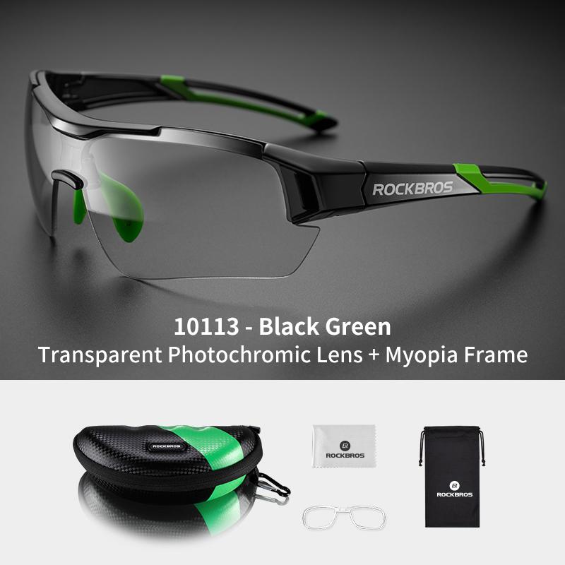 ROCKBROS Occhiali Fotocromatici da Ciclismo Occhiali da Sole Protezione UV400 Occhiali Leggeri per Bicicletta Uomo Donna Occhiali per Sport all'Aperto