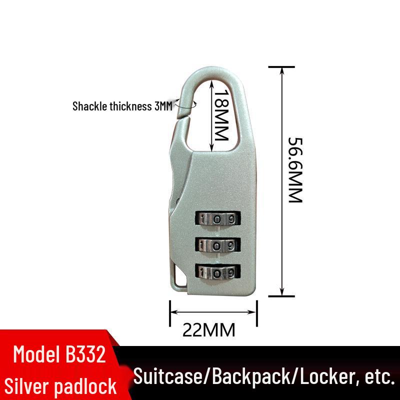 Compact Waterproof Mini Padlock for Luggage and Dormitory Use