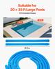 Pulitore a Rullo Aspirante per Piscina, Aspiratore Automatico per Piscina, Pulitore Automatico a Rullo Lato Aspirazione, Spazzolone Aspiratore per Piscina con 12 Tubi, per Piscine Interrate e