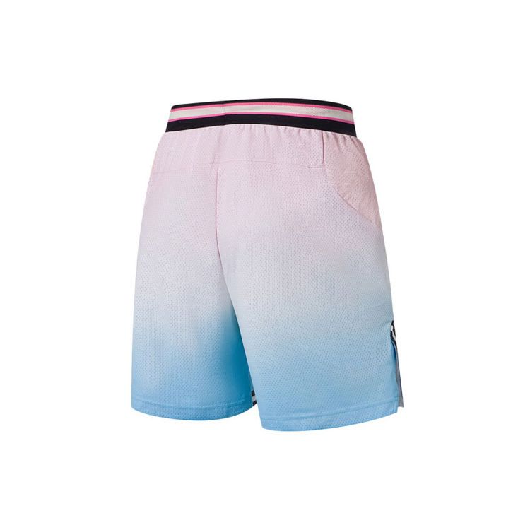 Li-Ning Breathable Knitted Basketball Shorts Men Shorts Pink Blue AAPS021-1
