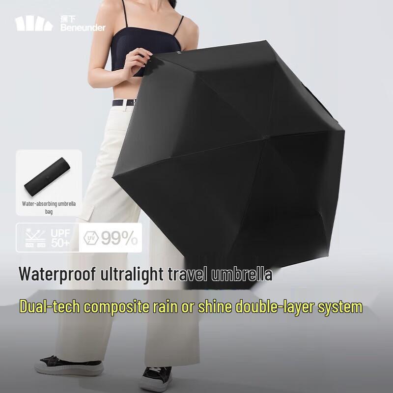 Beneunder UV Protection Three-Fold All-Weather Umbrella