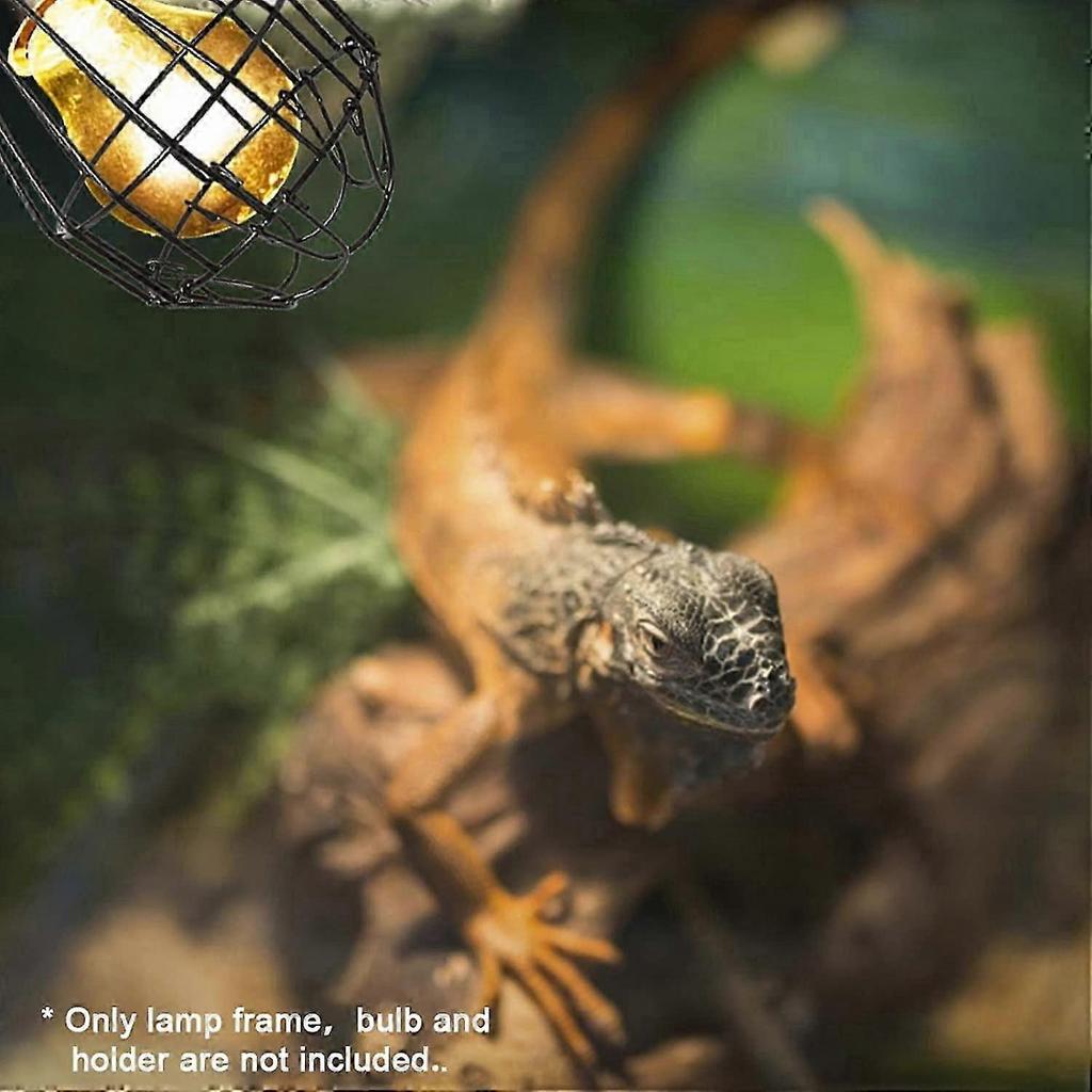 Reptile Heater Lamp Cover, - Iron Wire Reptile Heater Guard, Anti-scald Lamp Mesh Cover for Terrarium