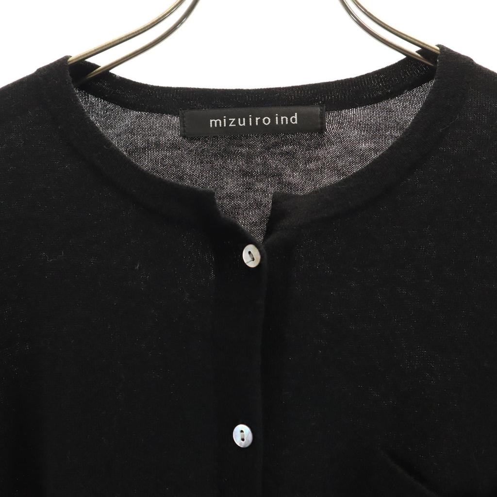 Mizuiro Ind Long Sleeve Long Knit Cardigan Black Women Used
