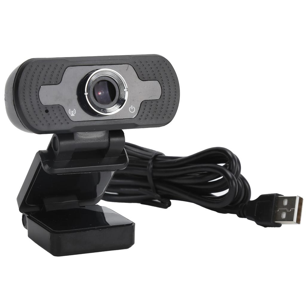 1080P Web Camera Full HD USB Webcam with Noise Cancelling Microphone MultiFunction Base