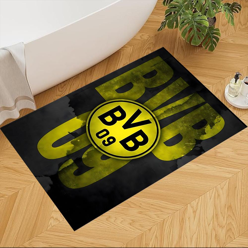 Borussia Dortmund Football Club Decorative Area Rug Durable Anti-slip Backing Non-slip Bottom Living Room Essential Minimalist Modern Style