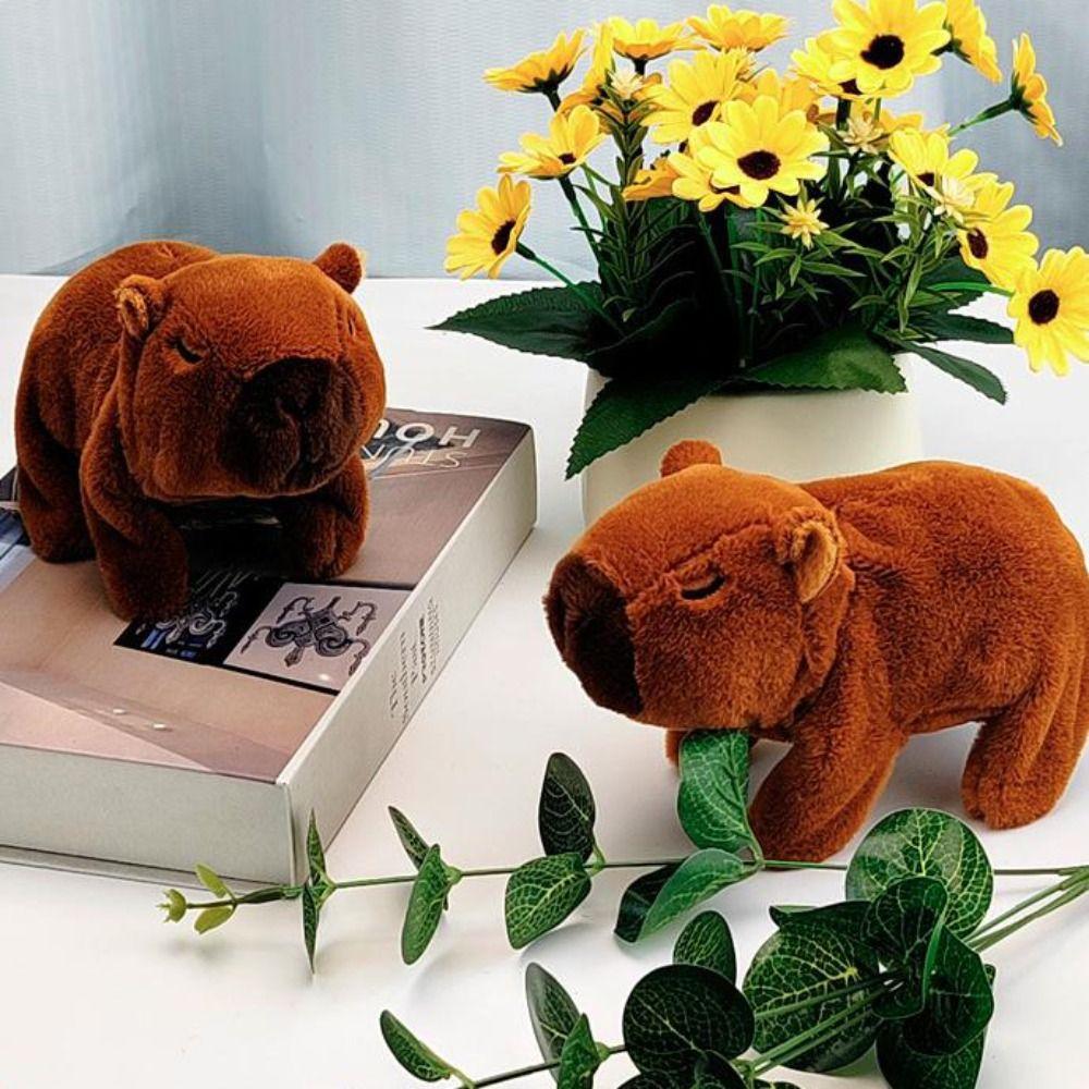 Can Walking Electronic Plush Capybara Toy Walk Squeak Capybara Action Figure Kids Girl Boy