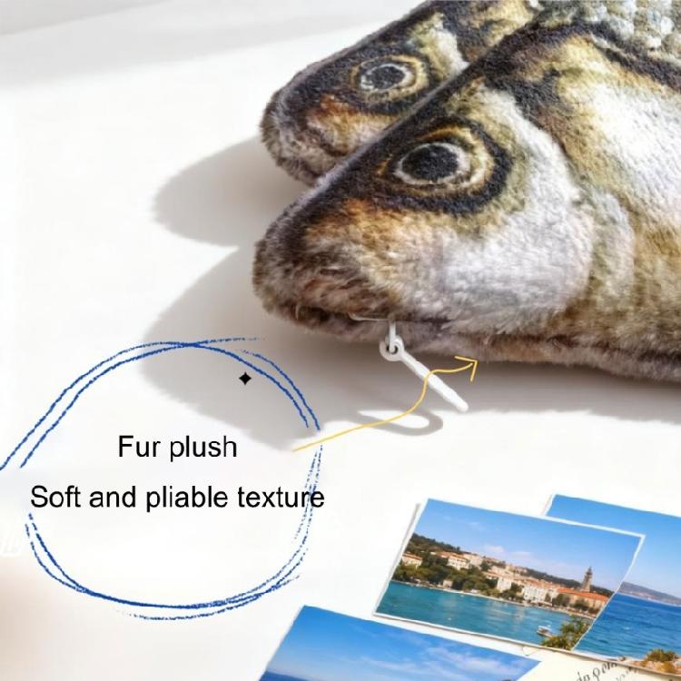 Fischförmige Federmäppchen Weiches Stoff-Federmäppchen Große Kapazität Stifte-Organizer Für Schule Büro Reisen und Täglich