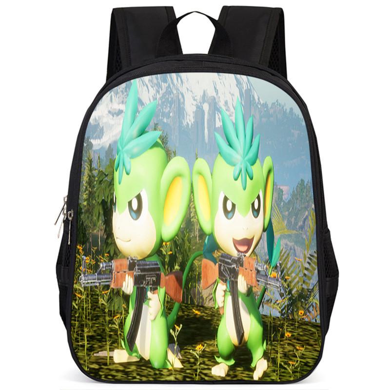 Spacious Palworld Student Backpack For School 15 Inch Large Capacity Polyester Bag