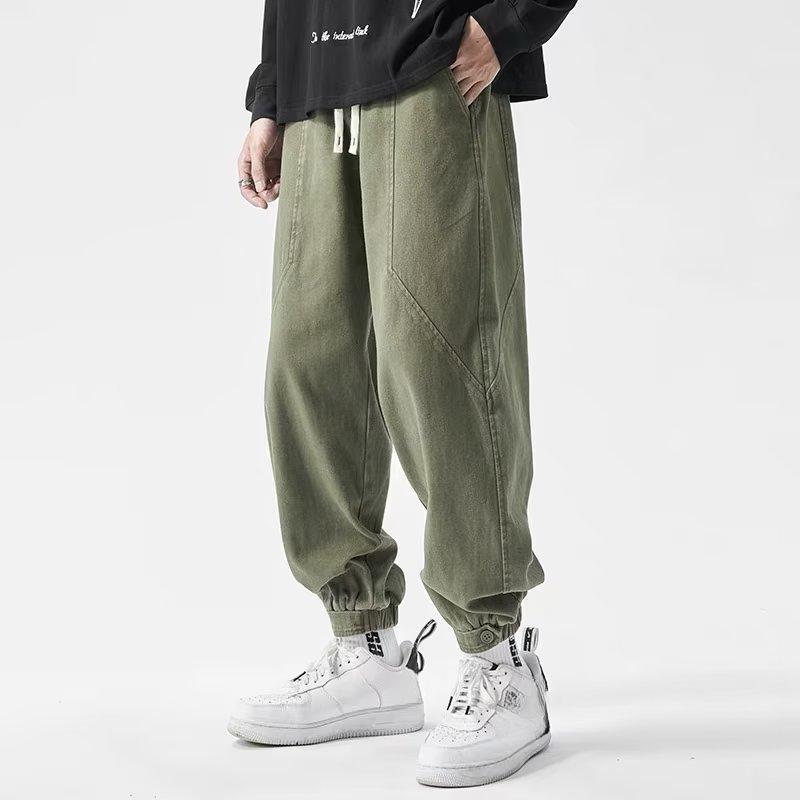 Fashion Men's Cargo Pants Classic Waist Drawstring Street Casual  Sports Jogger Male Loose Trousers