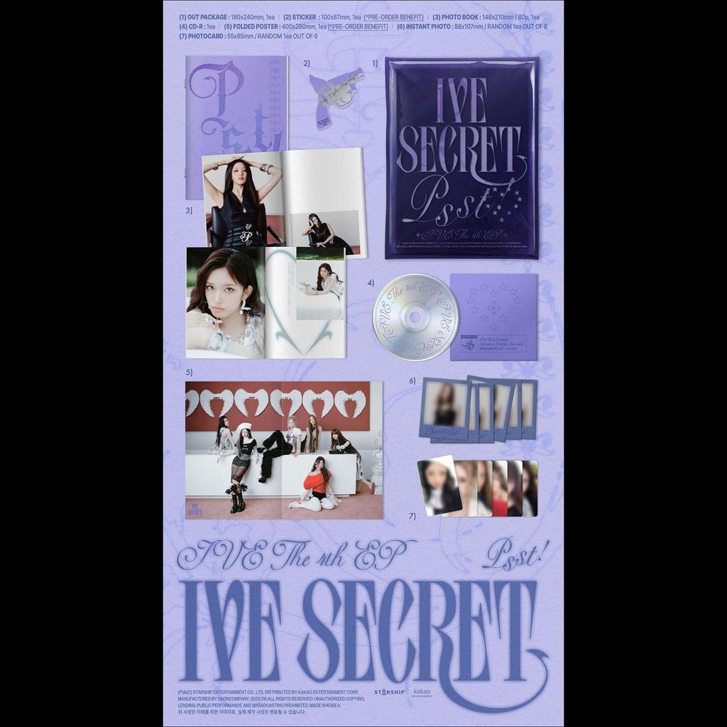 IVE [IVE SECRET] The 4th EP Album (Shh / Gasp / Psst! Ver.)