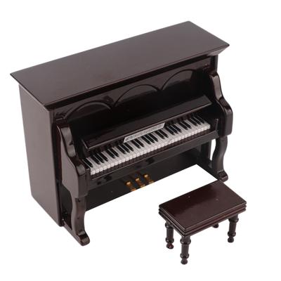 Holz Miniatur Klavier Mini Musikinstrument Modell Kinder Geschenk Home DecorBrown