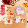Cartoon Cute Plush Pony Plush Keychain Kawaii Horse Backpack Pendant Year Of The Horse Mascot Decoration Accessories Gift