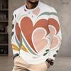 Men's Autumn and Winter Motorcycle 3D Printed Crew Neck Long Sleeve T-Shirt