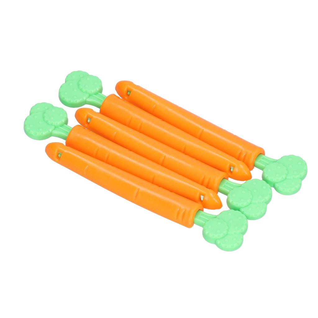 Sealing Clips Double Grooves Design Magnet Adsorption Simple Practical Carrot Appearance Bag Clips