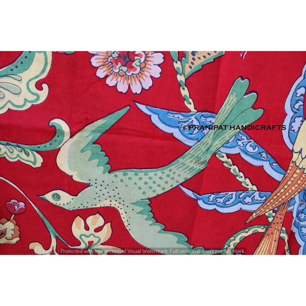 Femei Bumbac Hippie Vară Roșu Pijama Imprimeu Păun Rochie Caftan Lungă Maxi CKFTN-SCRN-FULL-BUYIT-116