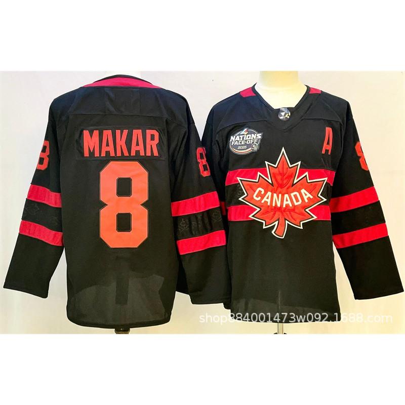 Vintage Ice Hockey Jersey Canada Team Retro Embroidered Practice Shirt Mens Cotton Blend Sportswear Training Fan Wear