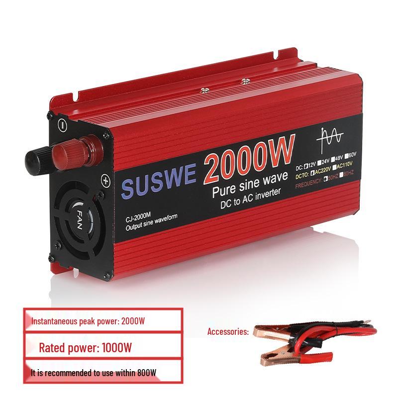 Pure Sine Wave Inverter 12V/24V To 220V for Cars and Trucks with Digital Display